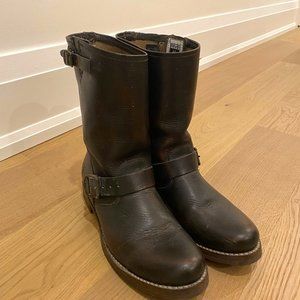 Dark Brown Leather Frye Boots  - Woman's Size 9.0